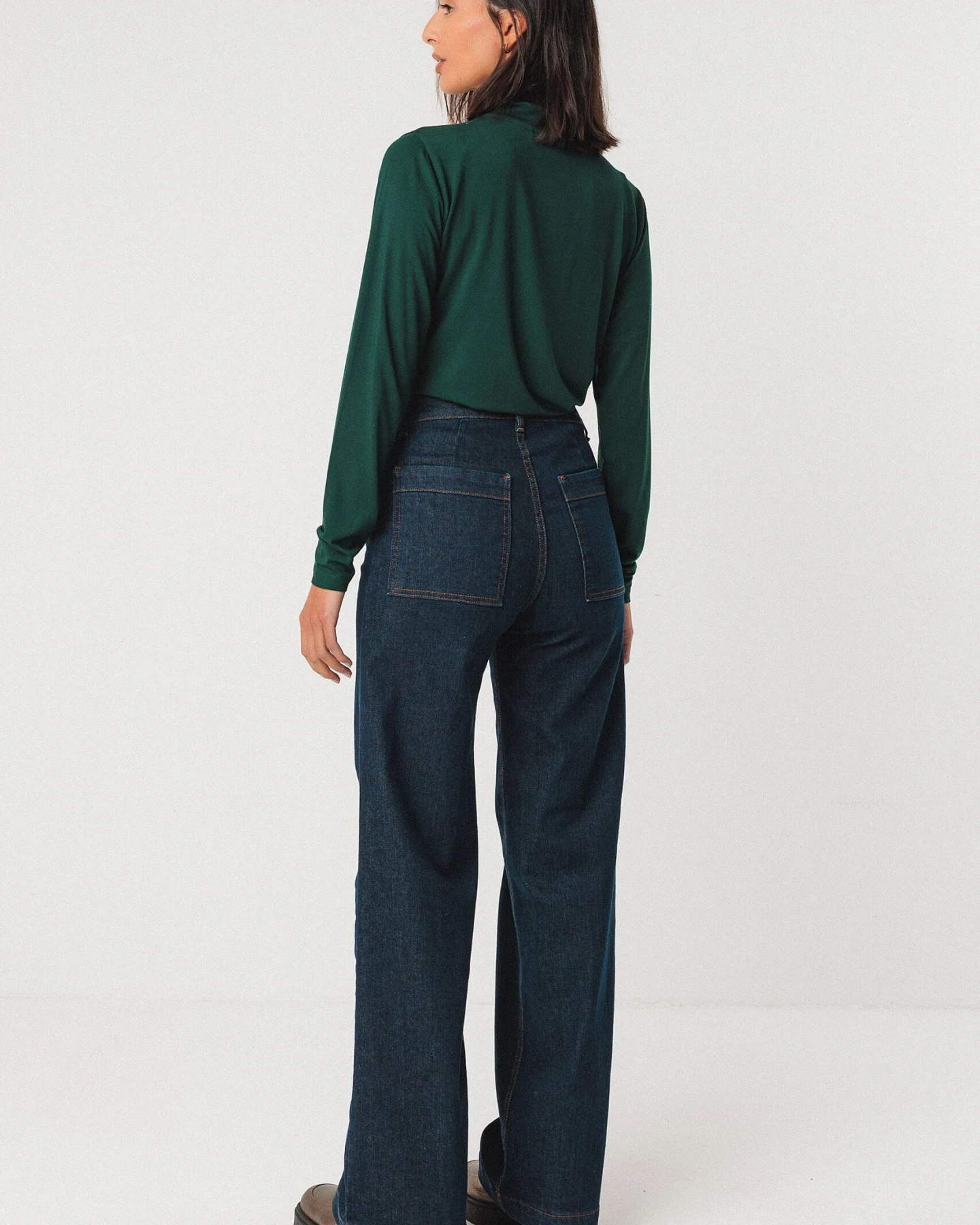 SKFK Damen vegan Jeans Ainhize Blau – Ansicht 2
