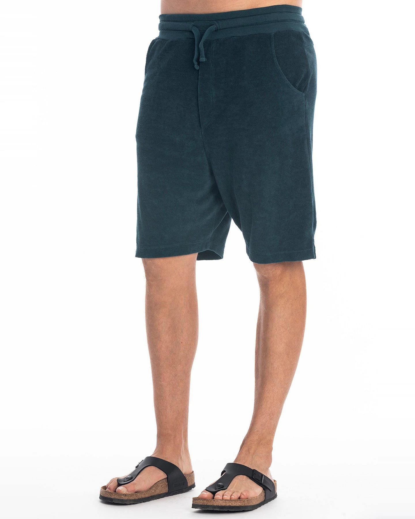RAVENS VIEW IBIZA Herren vegan Sweatshorts Costa Ozeanblau – Ansicht 2
