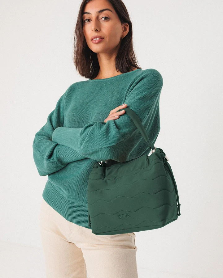 SKFK Damen vegan Umhängetasche Bell Grün