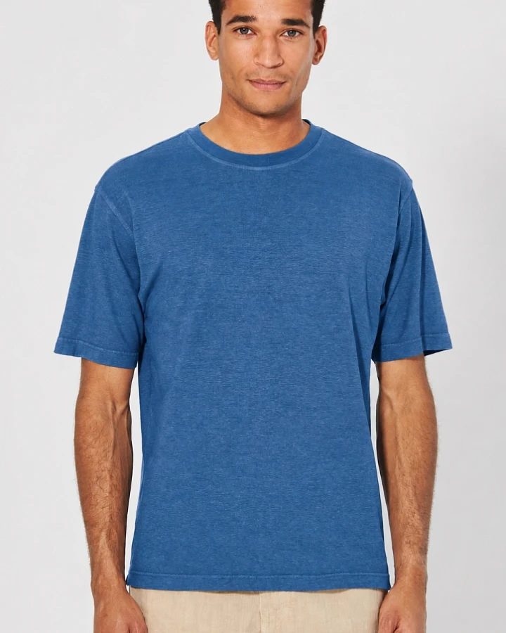 Hempage Herren vegan T-Shirt Basic Meeresblau