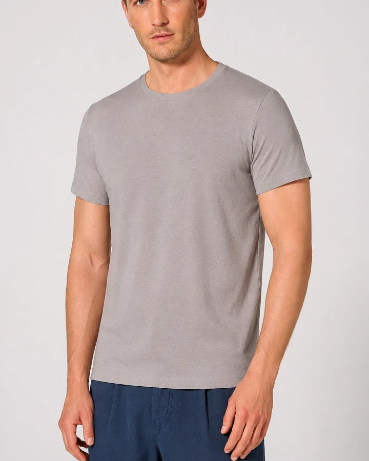 Hempage Herren vegan T-Shirt Slim Fit Schlammbraun