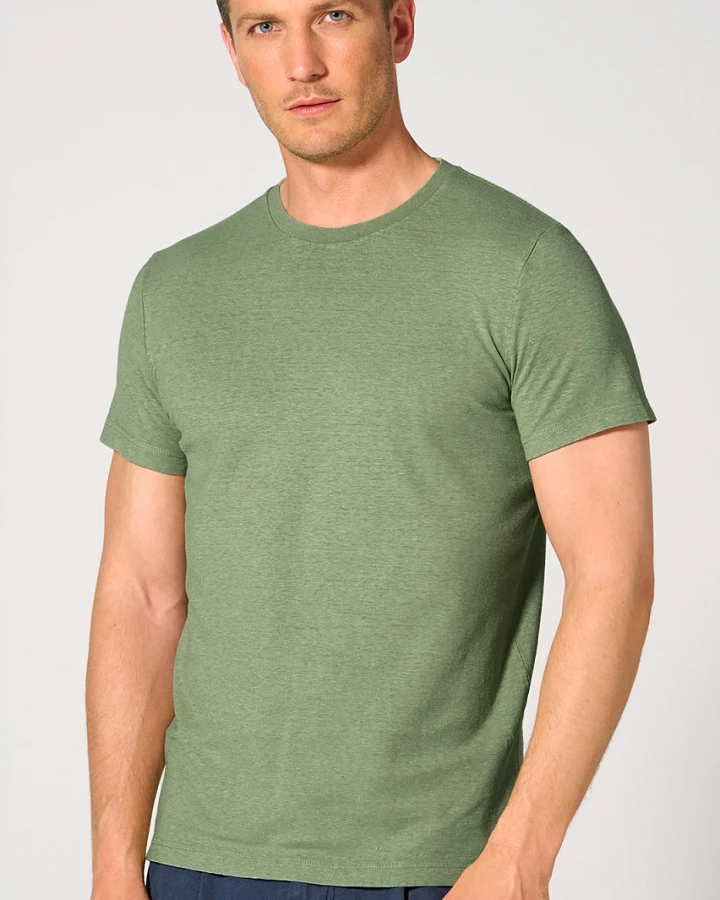 Hempage Herren vegan T-Shirt Slim Fit Kaktusgrün