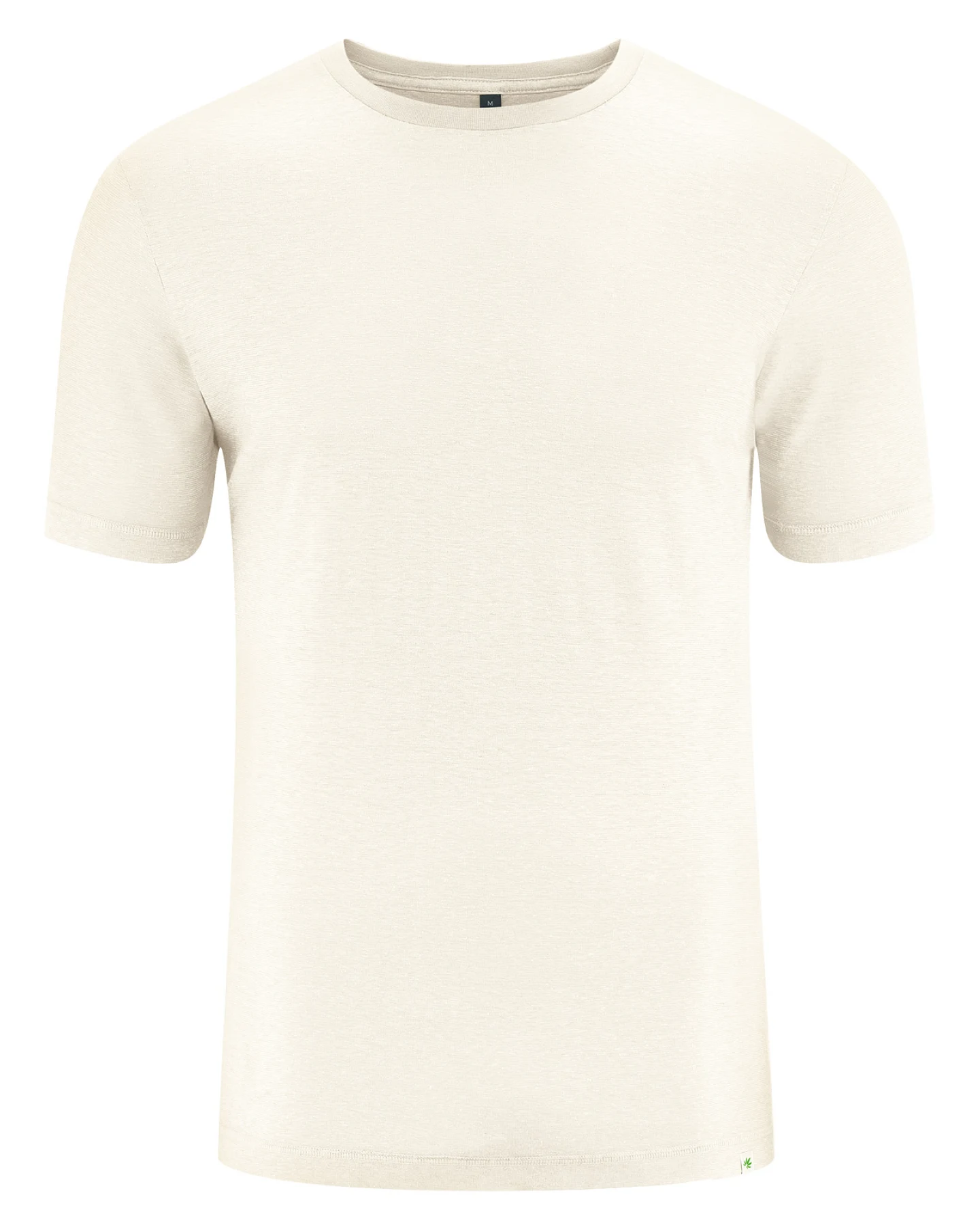 Hempage Herren vegan T-Shirt Slim Fit Cremefarben – Ansicht 2