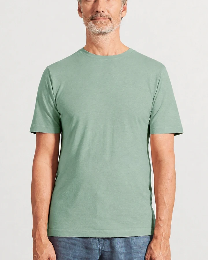 Hempage Herren vegan T-Shirt Slim Fit Mintgrün