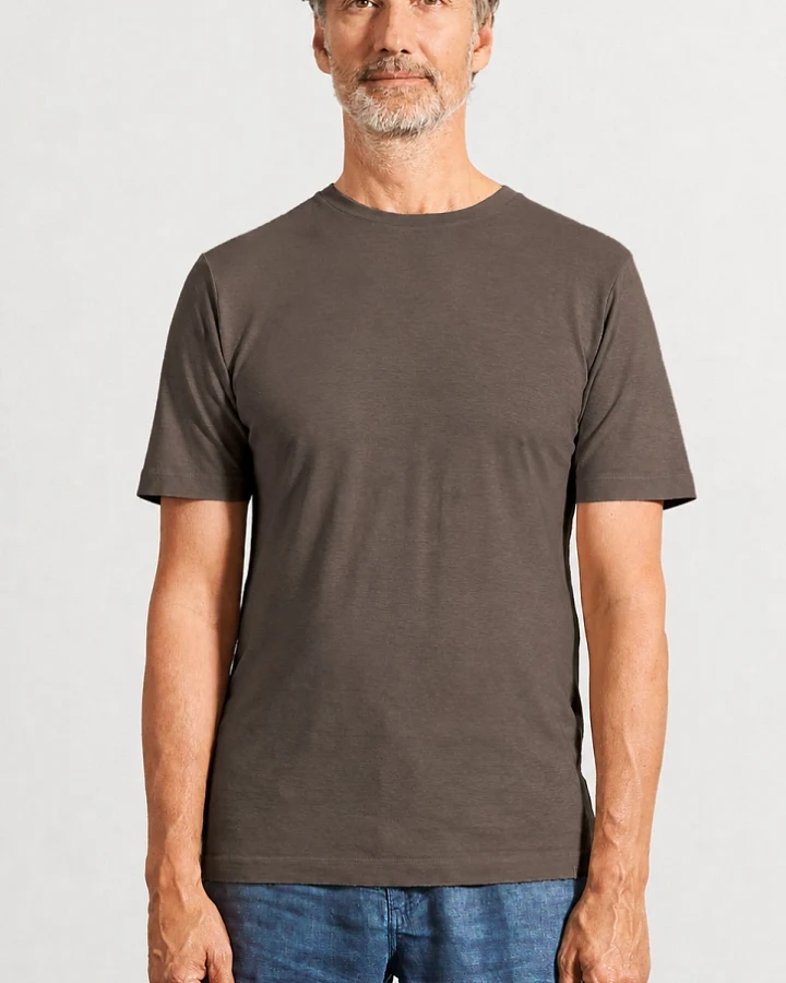 Hempage Herren vegan T-Shirt Slim Fit Staubbraun