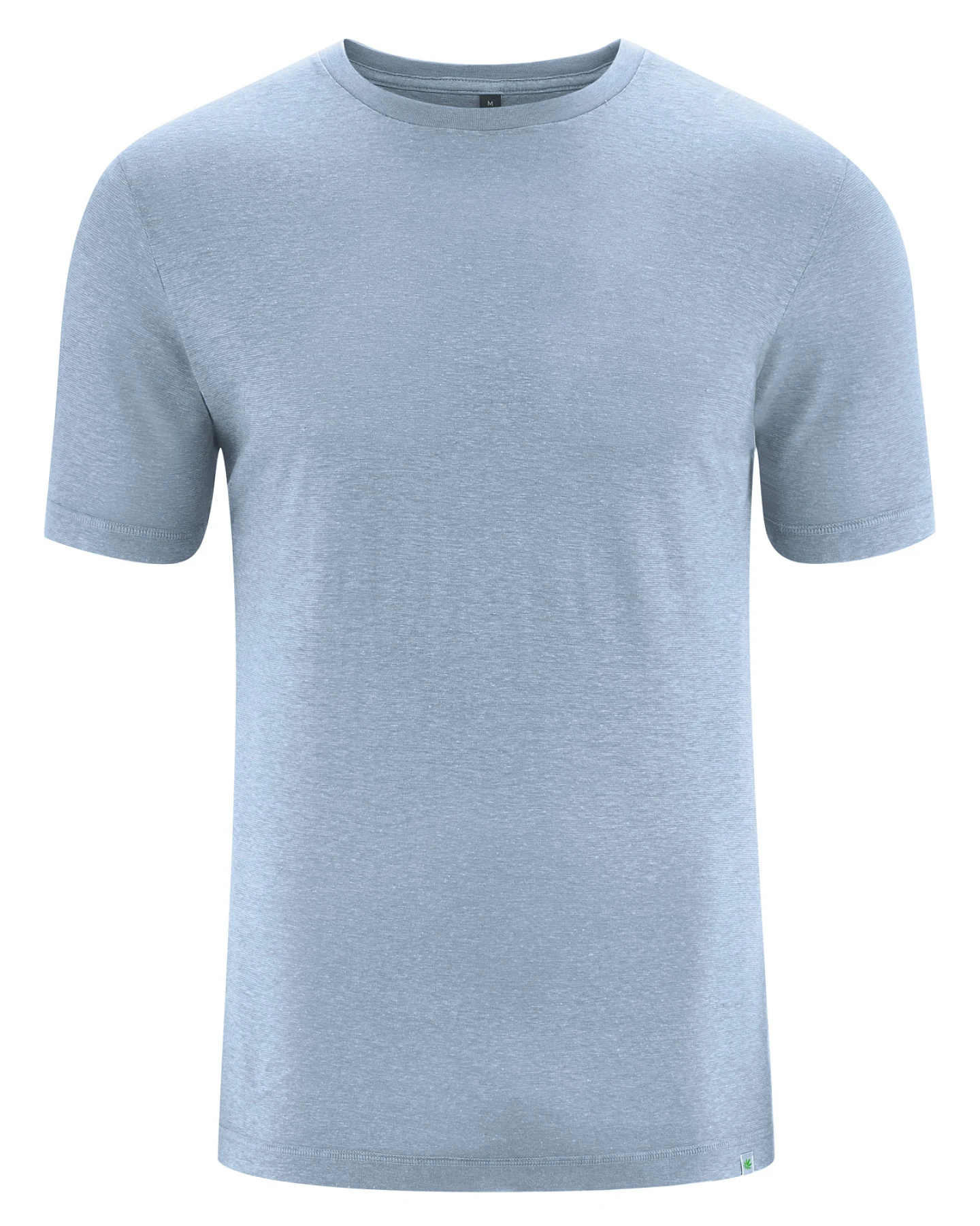 Hempage Herren vegan T-Shirt Slim Fit Rauchblau – Ansicht 2