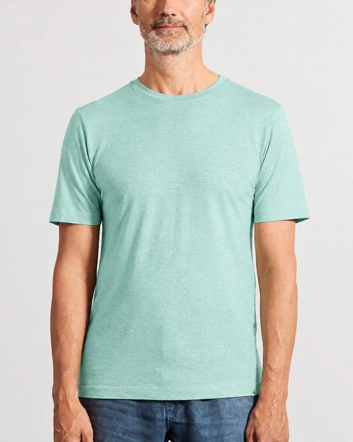 Hempage Herren vegan T-Shirt Slim Fit Salbeigrün
