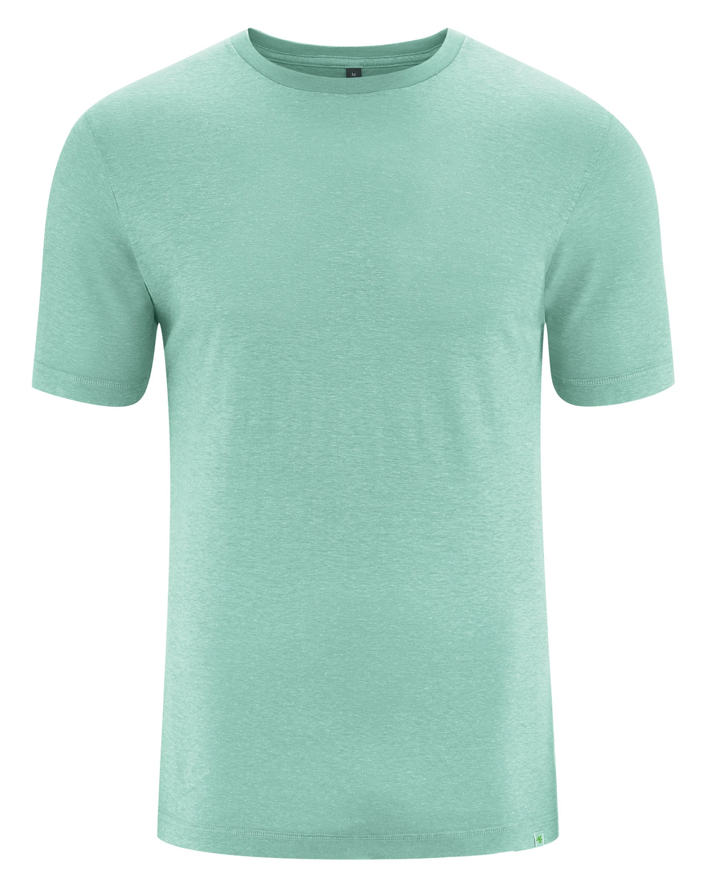 Hempage Herren vegan T-Shirt Slim Fit Salbeigrün – Ansicht 2