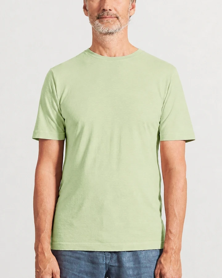Hempage Herren vegan T-Shirt Slim Fit Matcha Grün