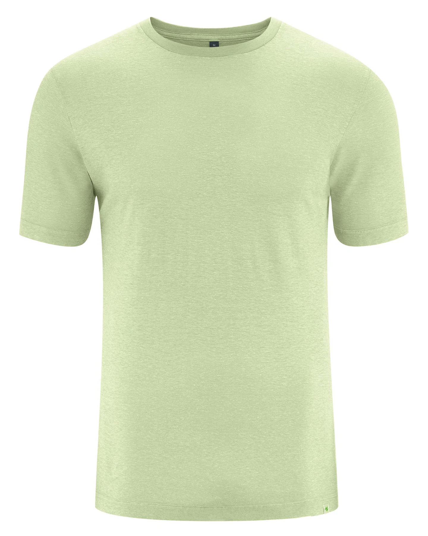 Hempage Herren vegan T-Shirt Slim Fit Matcha Grün – Ansicht 2