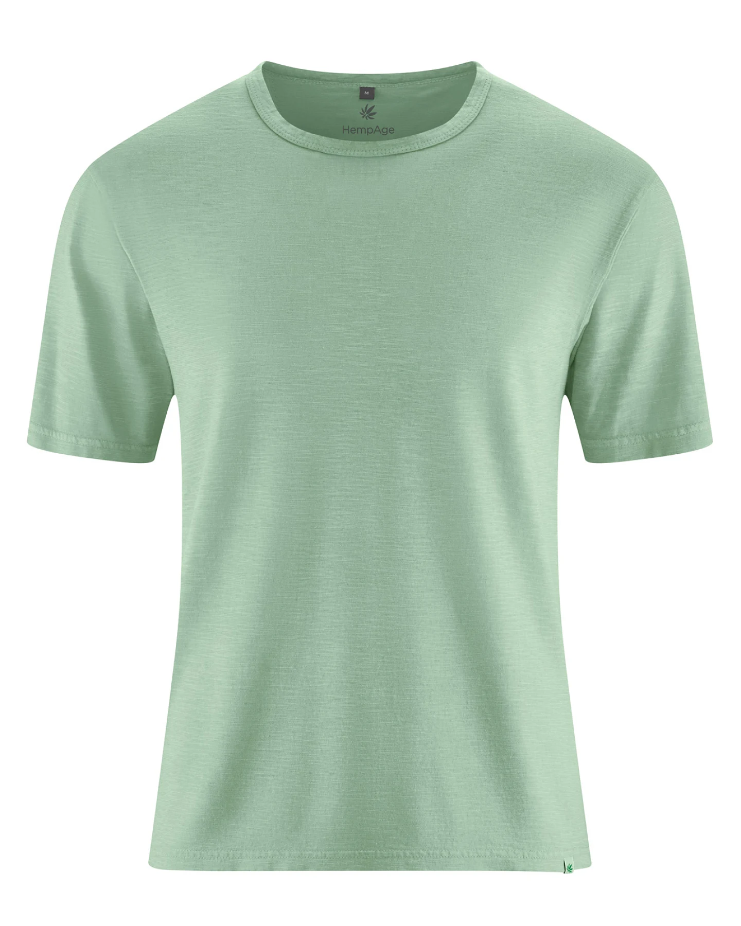 Hempage Herren vegan T-Shirt Slub Jersey Mintgrün – Ansicht 2
