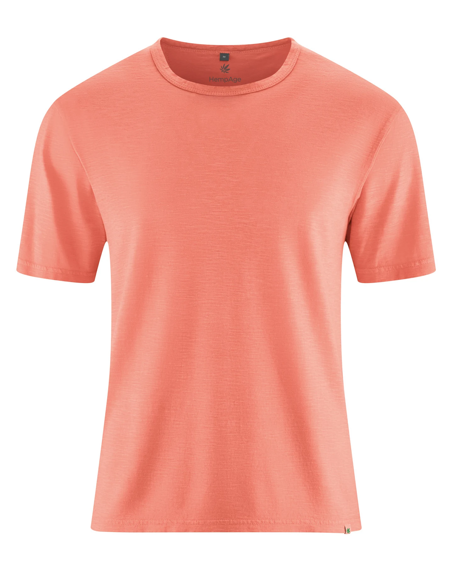 Hempage Herren vegan T-Shirt Slub Jersey Pfirsich – Ansicht 2
