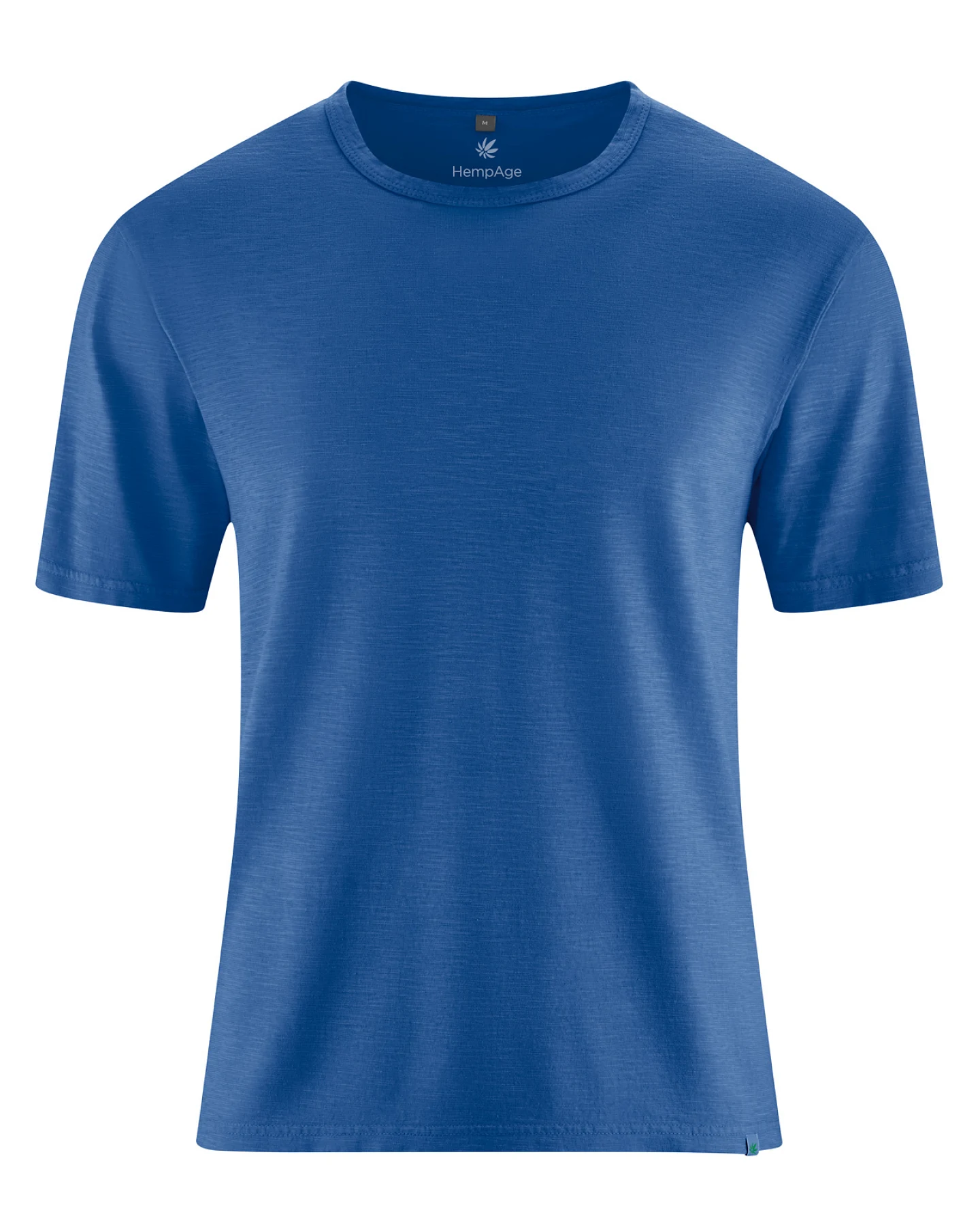 Hempage Herren vegan T-Shirt Slub Jersey Royalblau – Ansicht 2