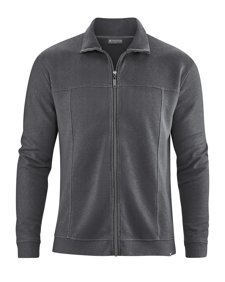 Hempage Herren vegan Sportliche Jacke In Anthrazit