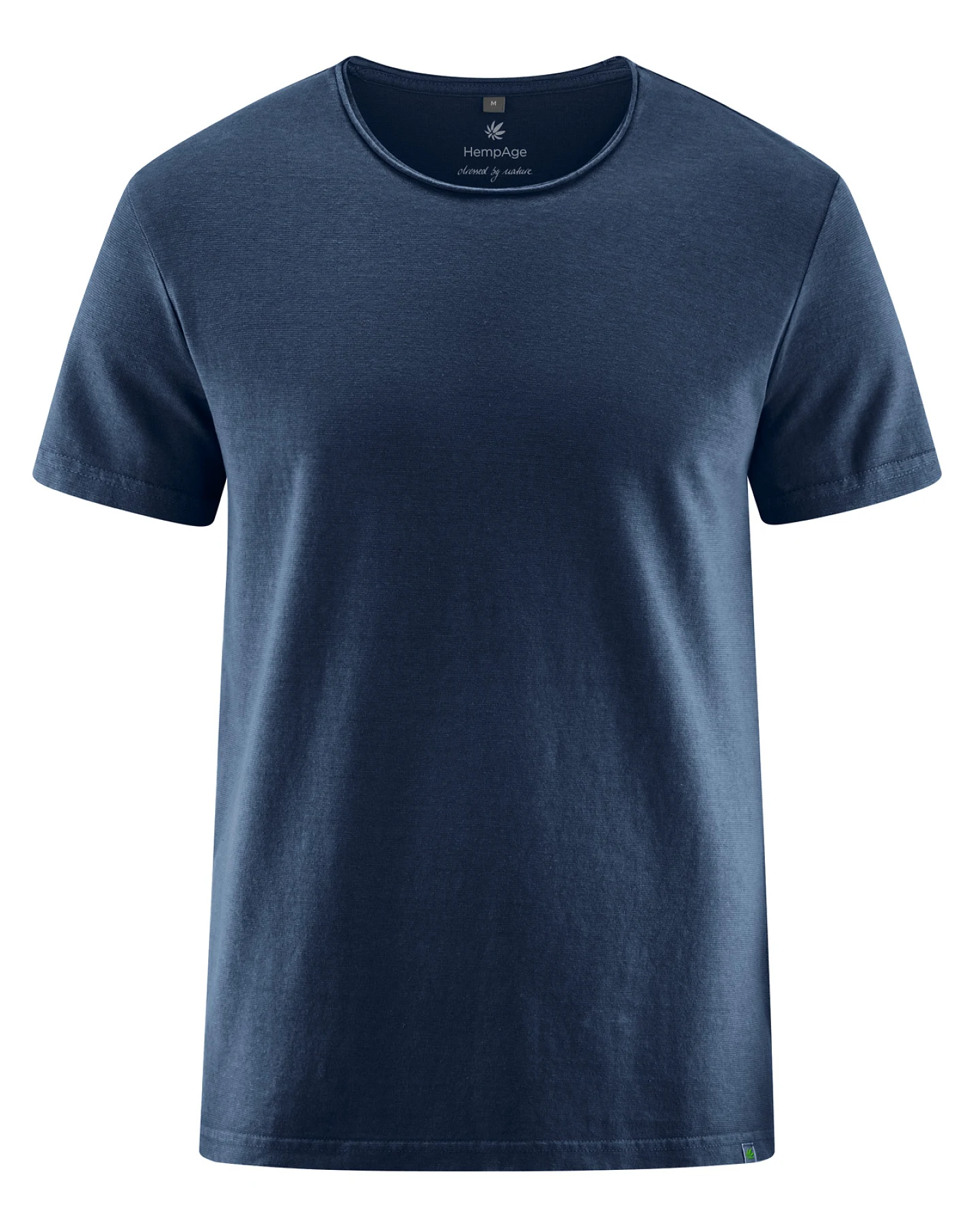 Hempage Herren vegan T-Shirt Rolled Hem Navy – Ansicht 2