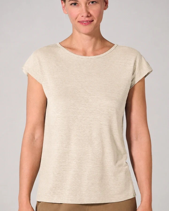 Hempage Damen vegan T-Shirt Regular Fit Gobi Beige