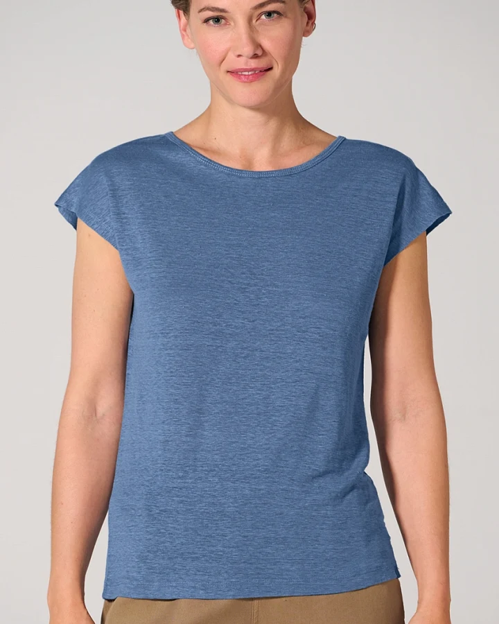 Hempage Damen vegan T-Shirt Regular Fit Blueberry