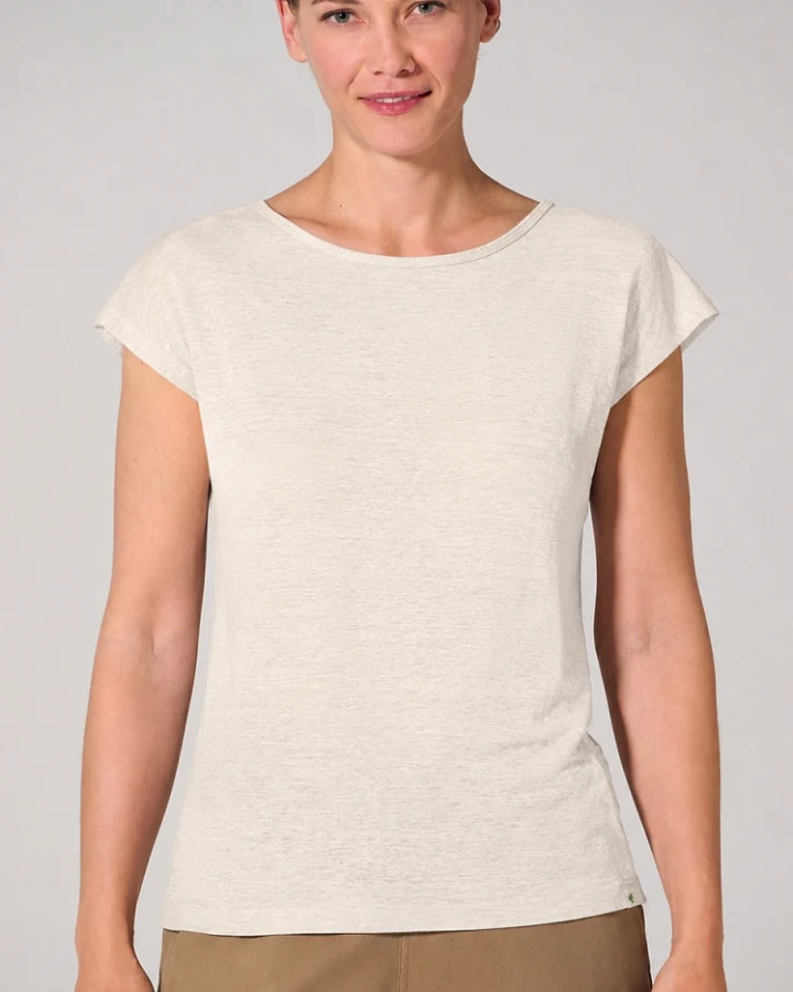Hempage Damen vegan T-Shirt Regular Fit Naturfarben
