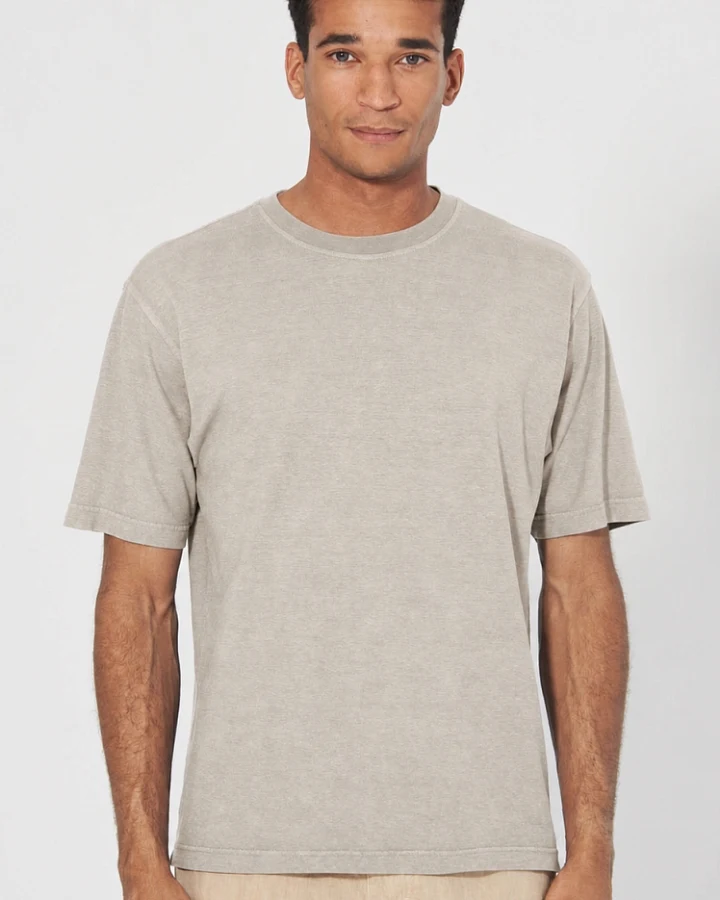 Hempage Herren vegan T-Shirt Basic Thistle Beige