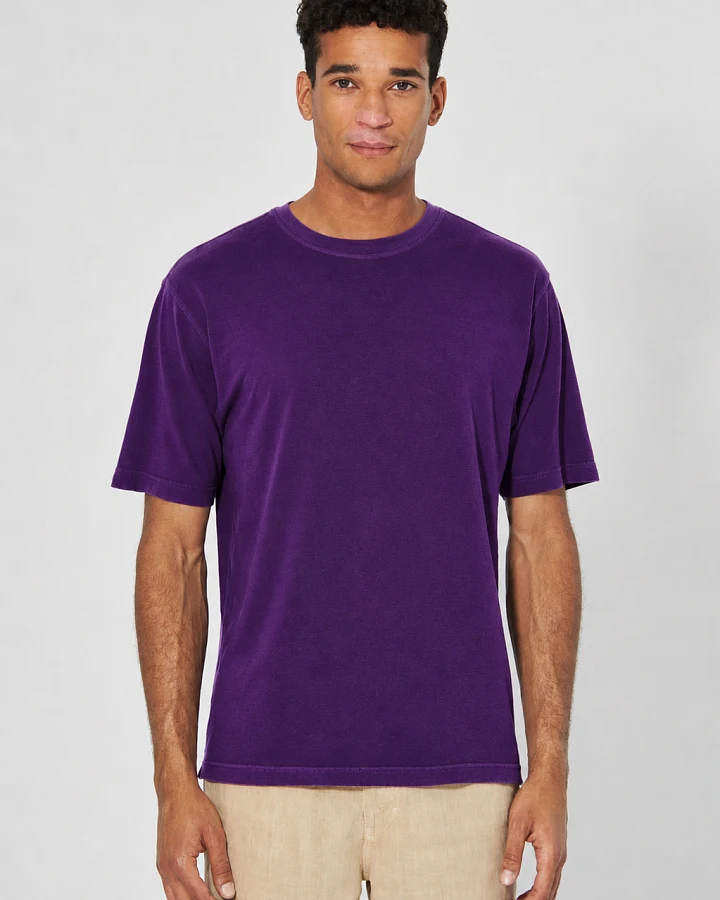 Hempage Herren vegan T-Shirt Basic Pflaumenviolett