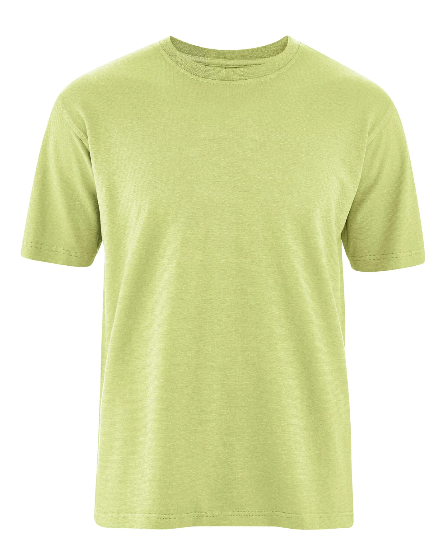 Hempage Herren vegan T-Shirt Basic Lind Grün – Ansicht 2