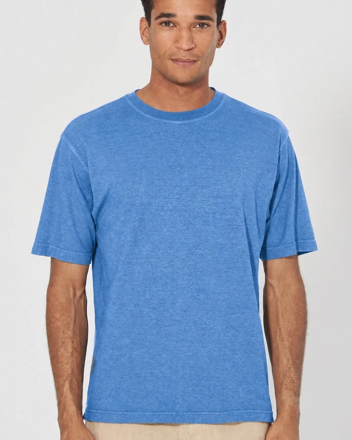 Hempage Herren vegan T-Shirt Basic Ozeanblau