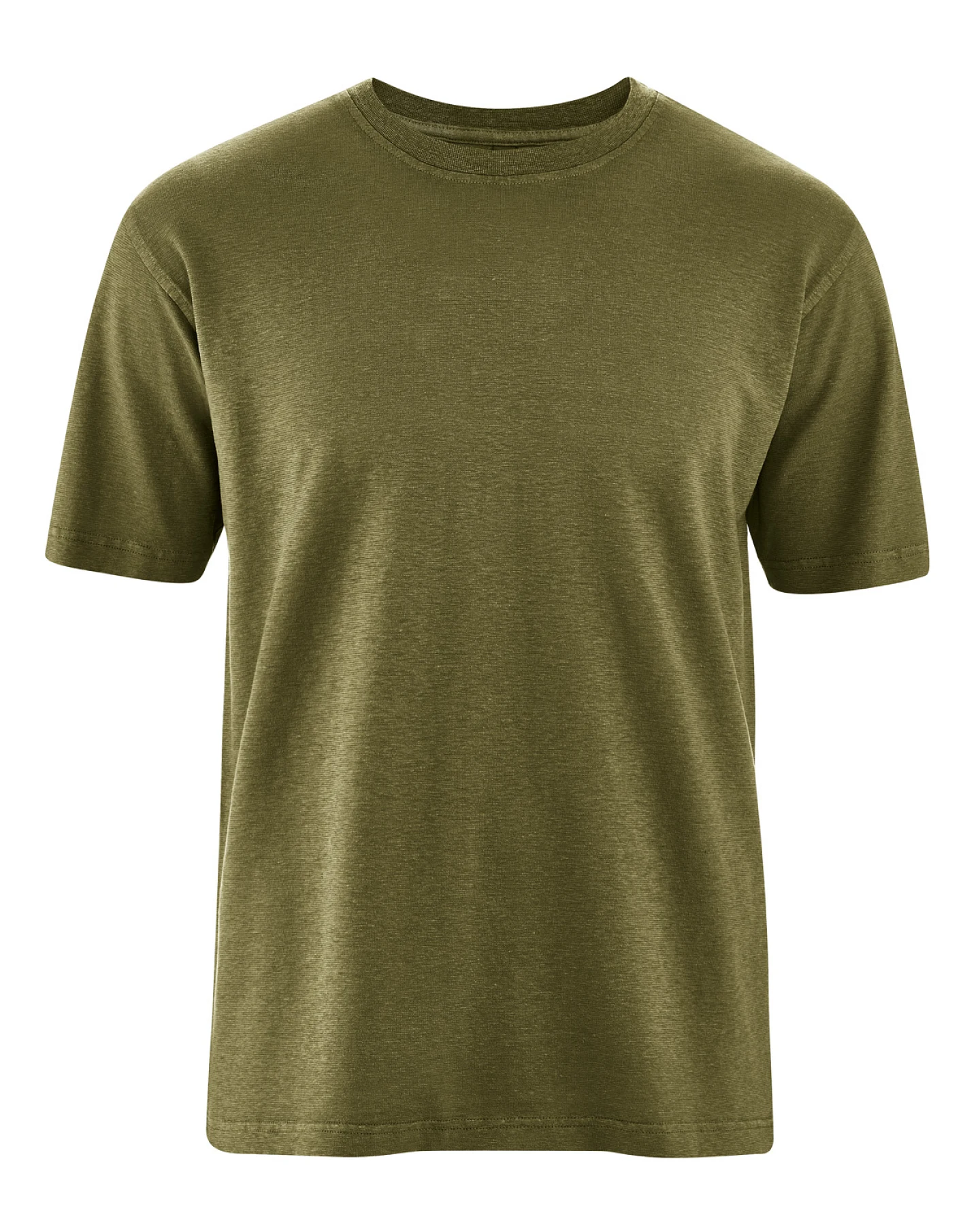 Hempage Herren vegan T-Shirt Basic Torfgrün – Ansicht 2