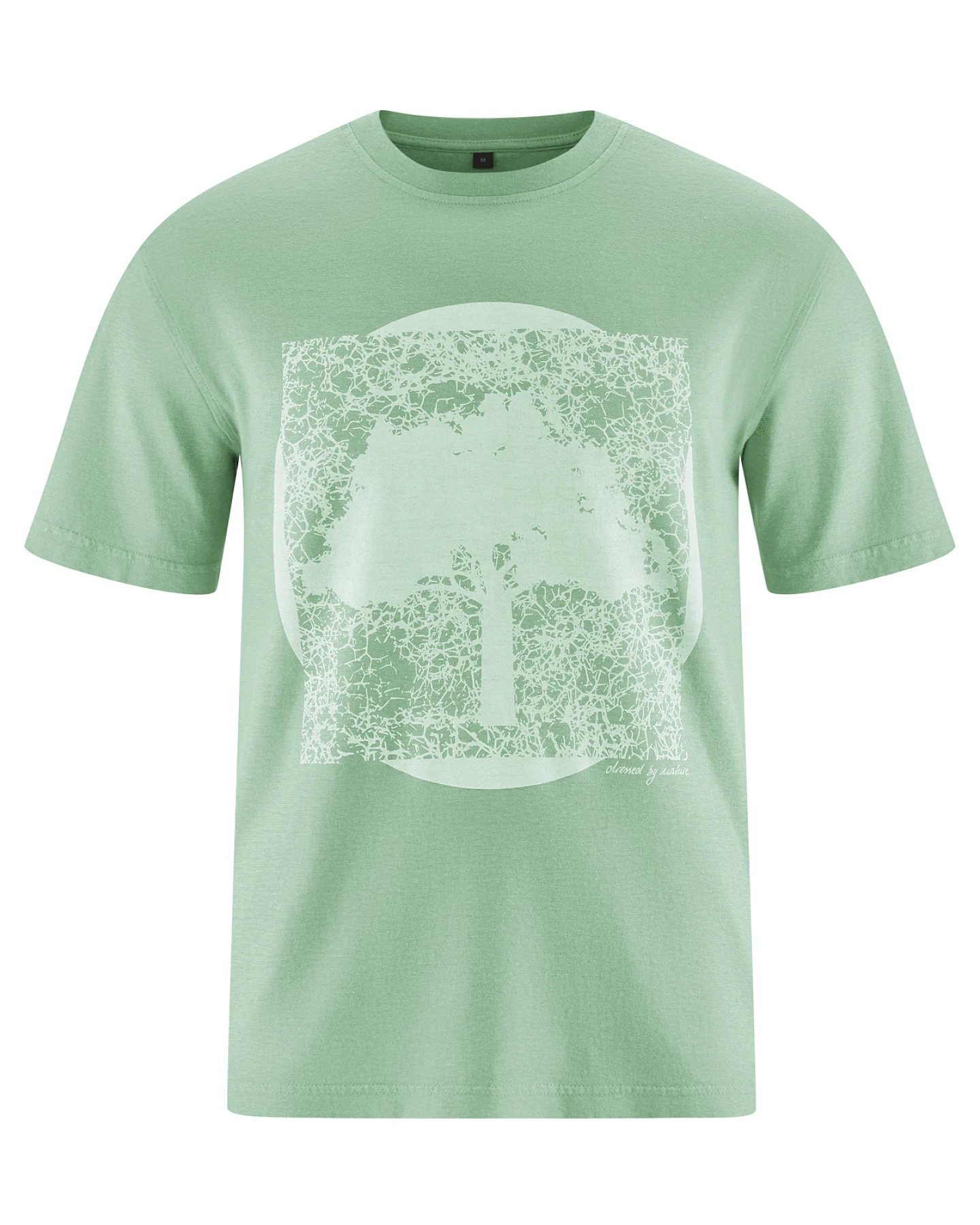 Hempage Herren vegan T-Shirt Mit Aufdruck Mintgrün – Ansicht 2