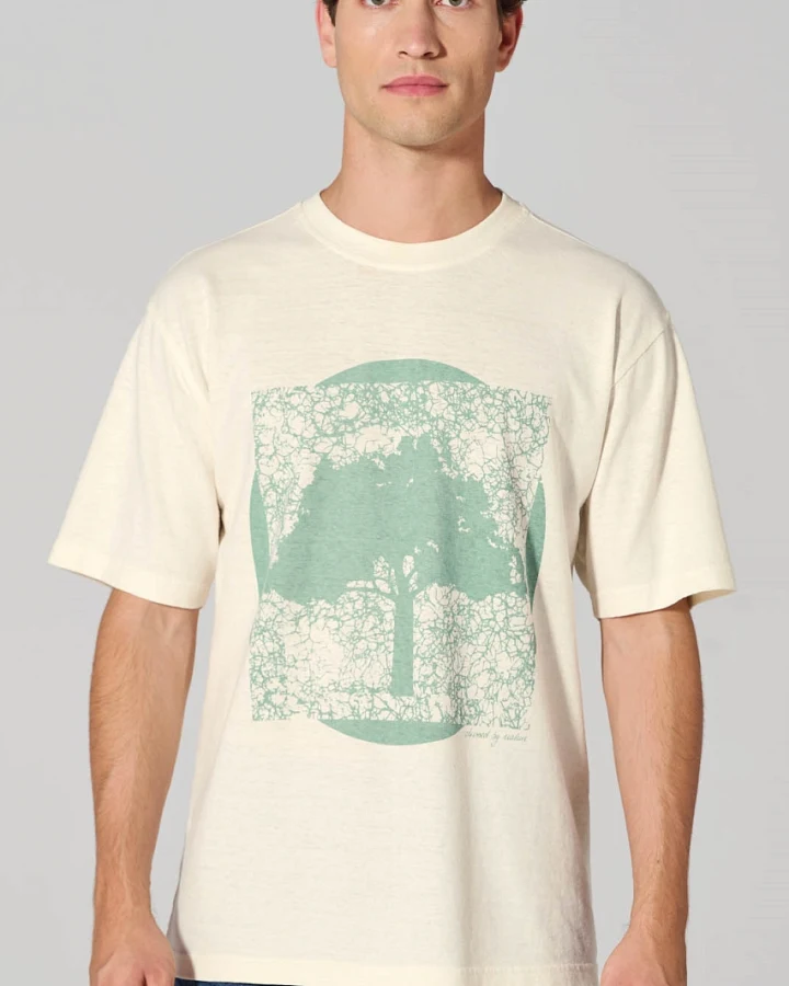 Hempage Herren vegan Bedrucktes T-Shirt In Naturfarbe