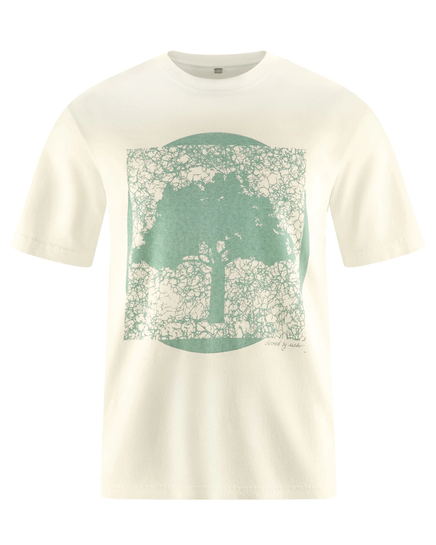Hempage Herren vegan Bedrucktes T-Shirt In Naturfarbe – Ansicht 2