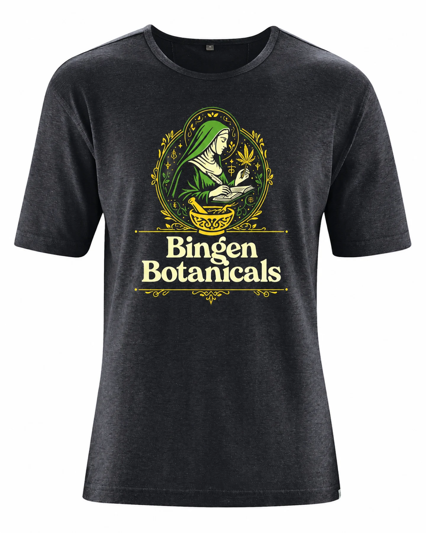 HempAge Herren vegan T-Shirt Mit Aufdruck Schwarz – Ansicht 2