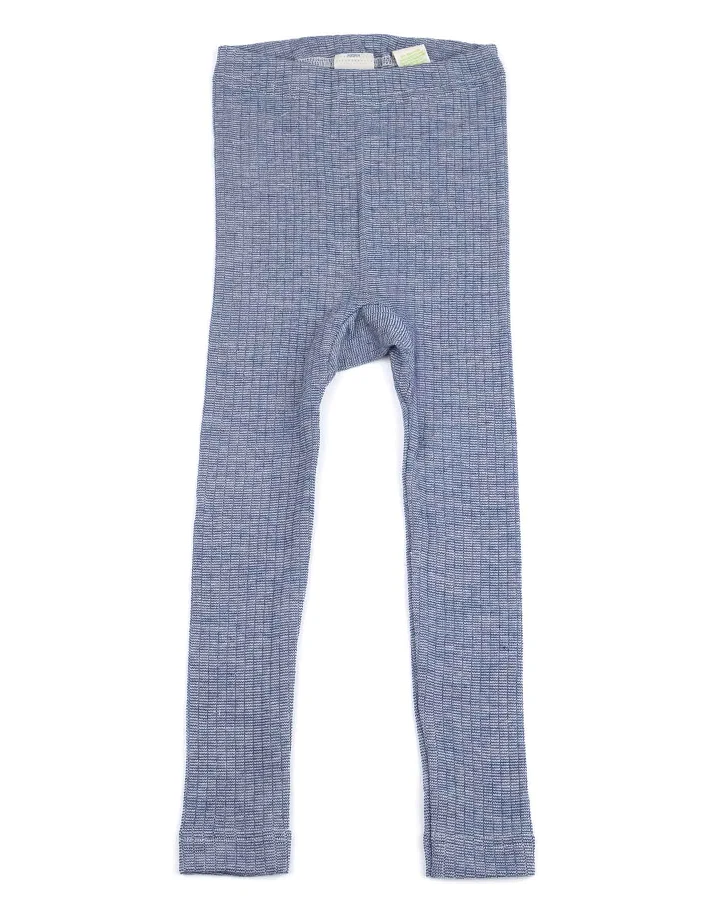 Cosilana - Leggings Wolle Seide Baumwolle blau