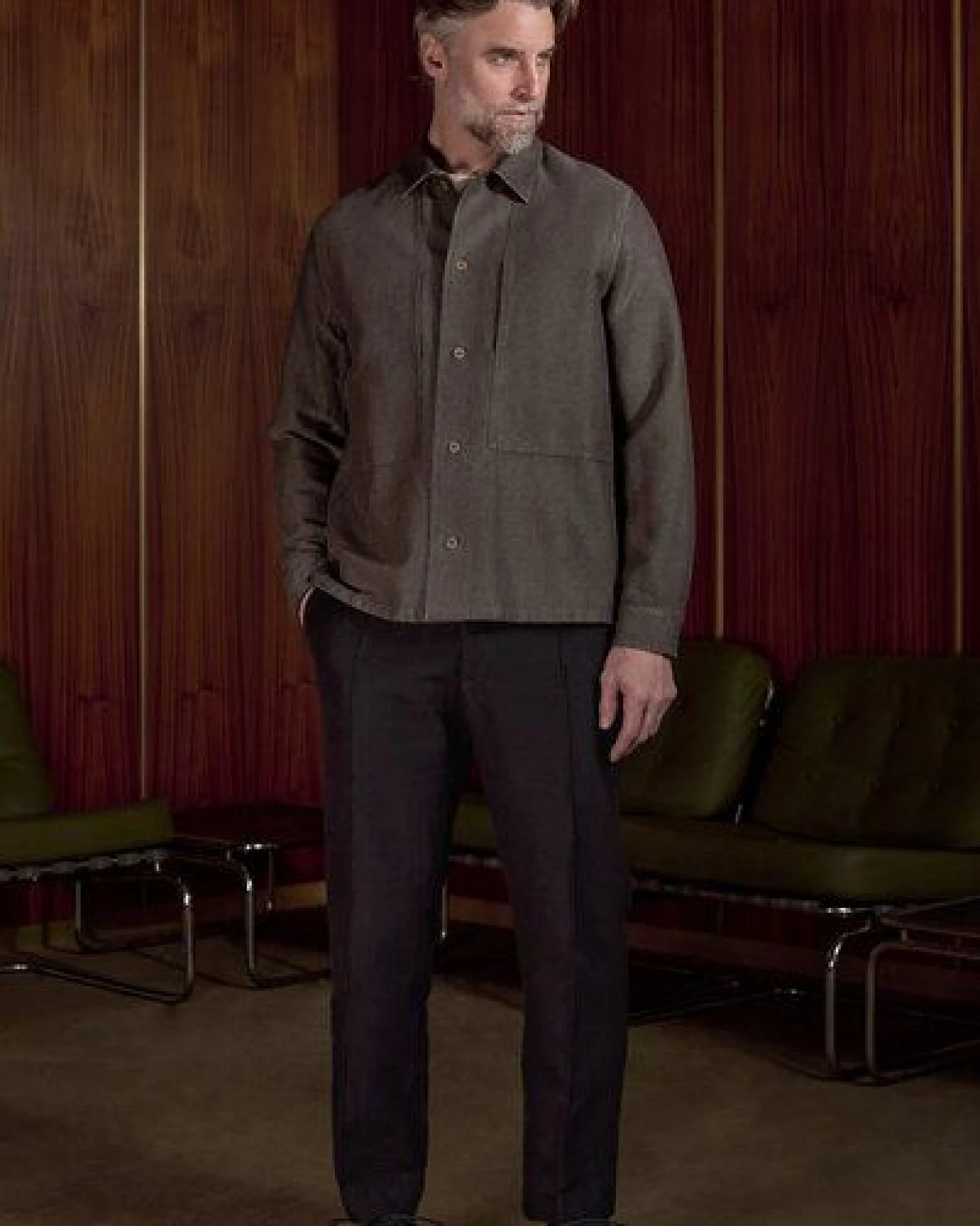 About Companions Klassisches Overshirt-Jacke OWE aus Winterleinenmischung – Ansicht 4