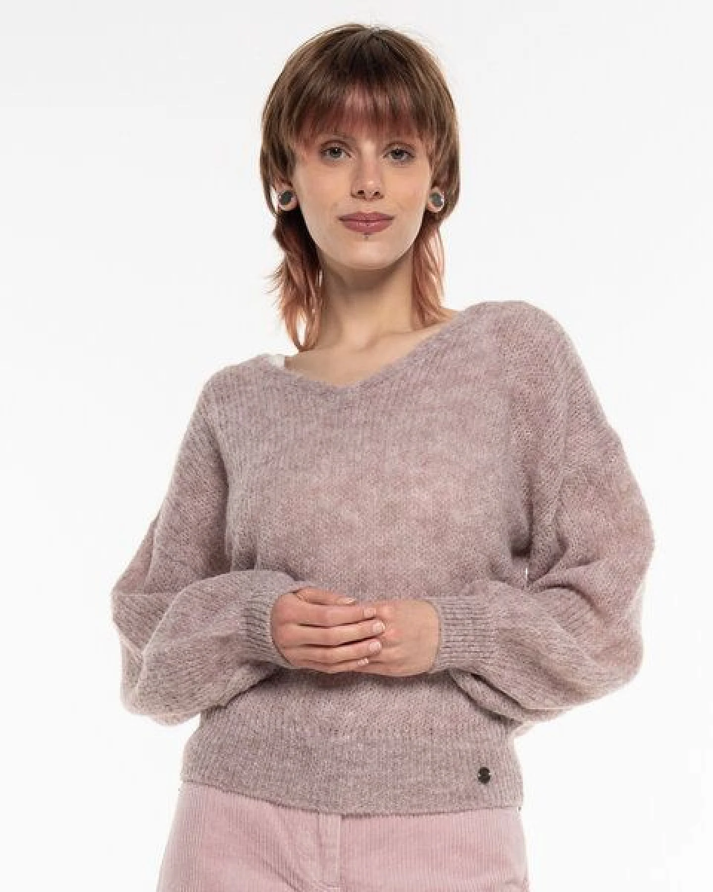 Alma & Lovis Leichter Pullover im Loose-Fit aus zartem Alpakastrick – Ansicht 2