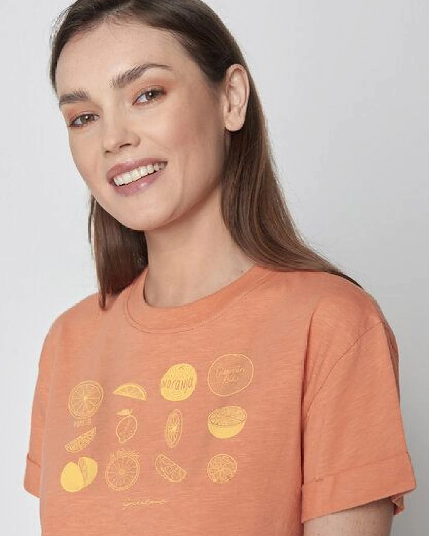 GREENBOMB Bike Citrus Stop - Lässiges T-Shirt aus Bio-Baumwolle / hochwertiger Print / Fair & Vegan – Ansicht 2