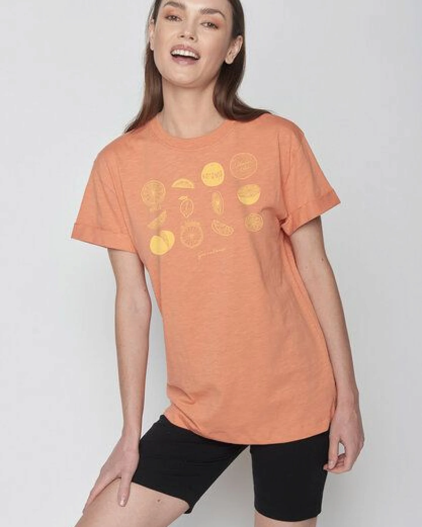 GREENBOMB Bike Citrus Stop - Lässiges T-Shirt aus Bio-Baumwolle / hochwertiger Print / Fair & Vegan – Ansicht 3