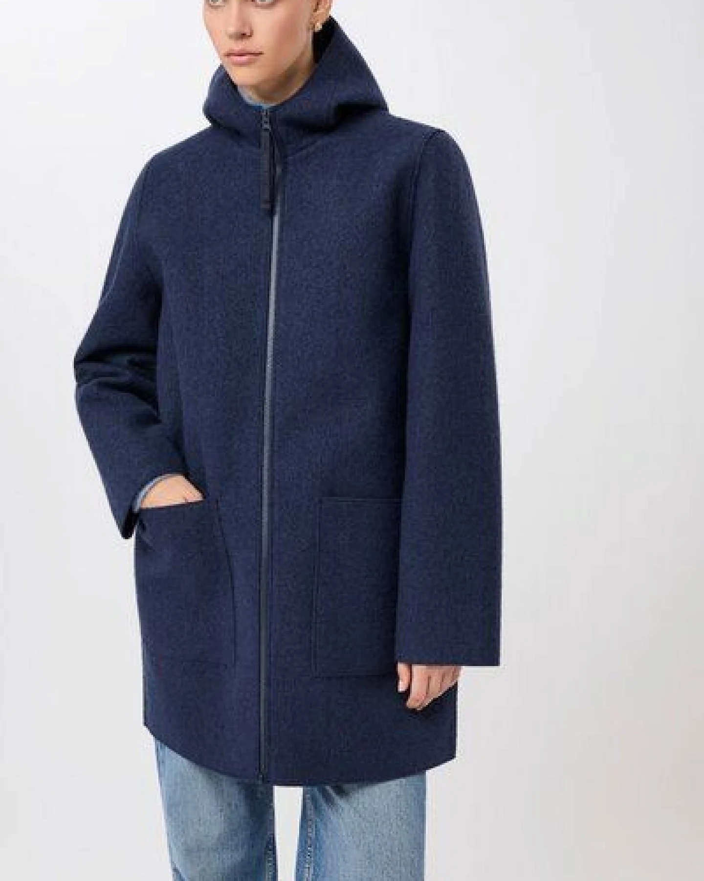 LangerChen Kapuzenjacke aus Walk mit Membran – Ansicht 2