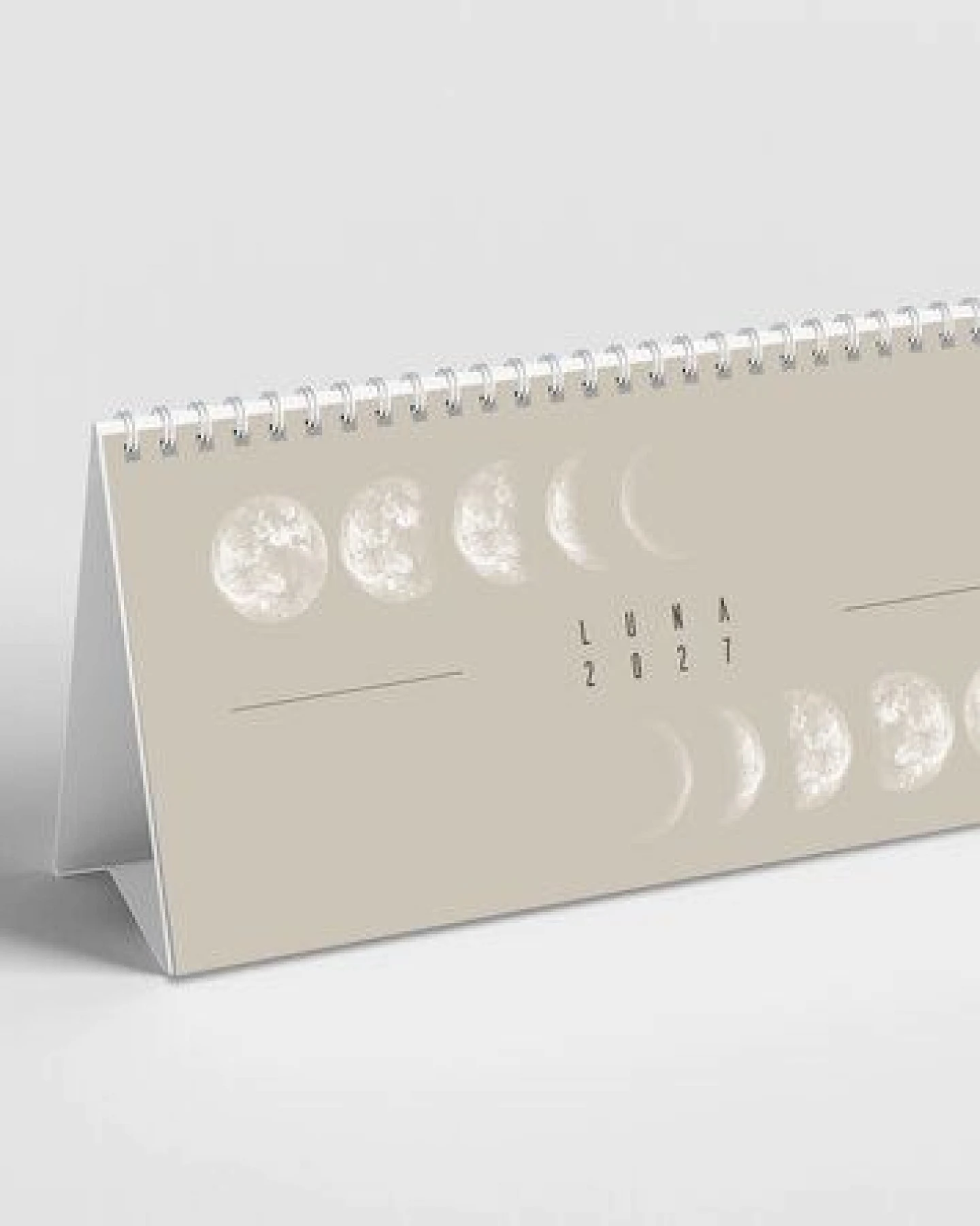 Mondkalender 2027 - Tischkalender - schwarz, beige // ShellyCreates – Ansicht 3