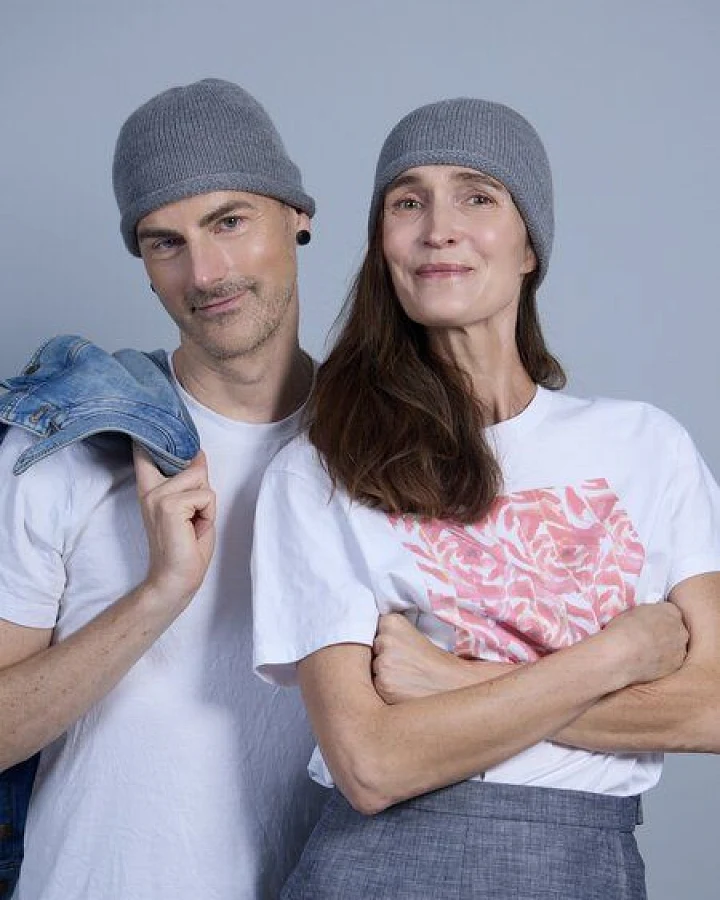 Susan's Fashion Mütze Uli mit Rollrand aus 100% Biomerinowolle