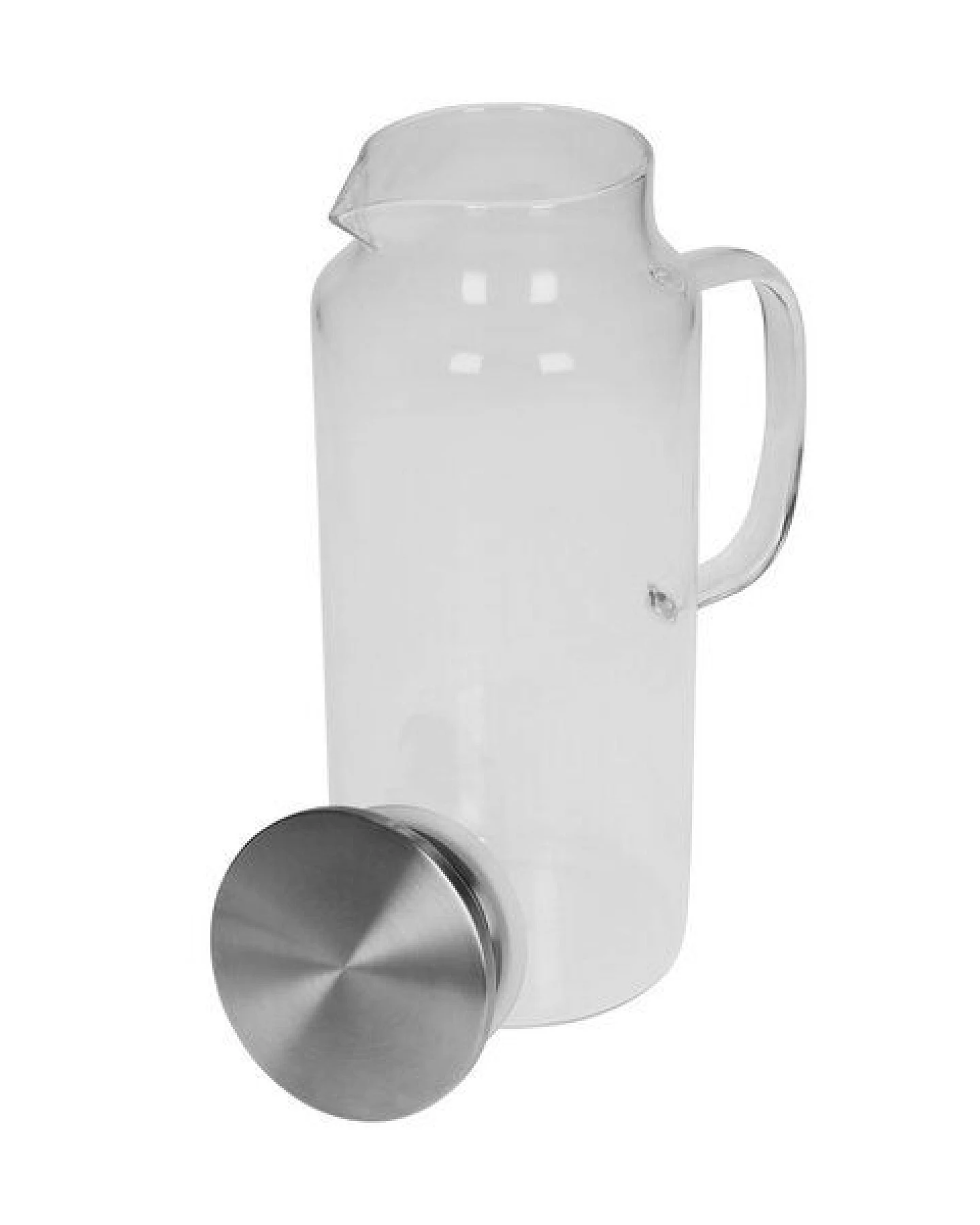 elasto Glaskaraffe mit Sieb aus Edelstahl 1, 1,5 & 2 L - Glaskrug aus Borosilikatglas – Ansicht 2