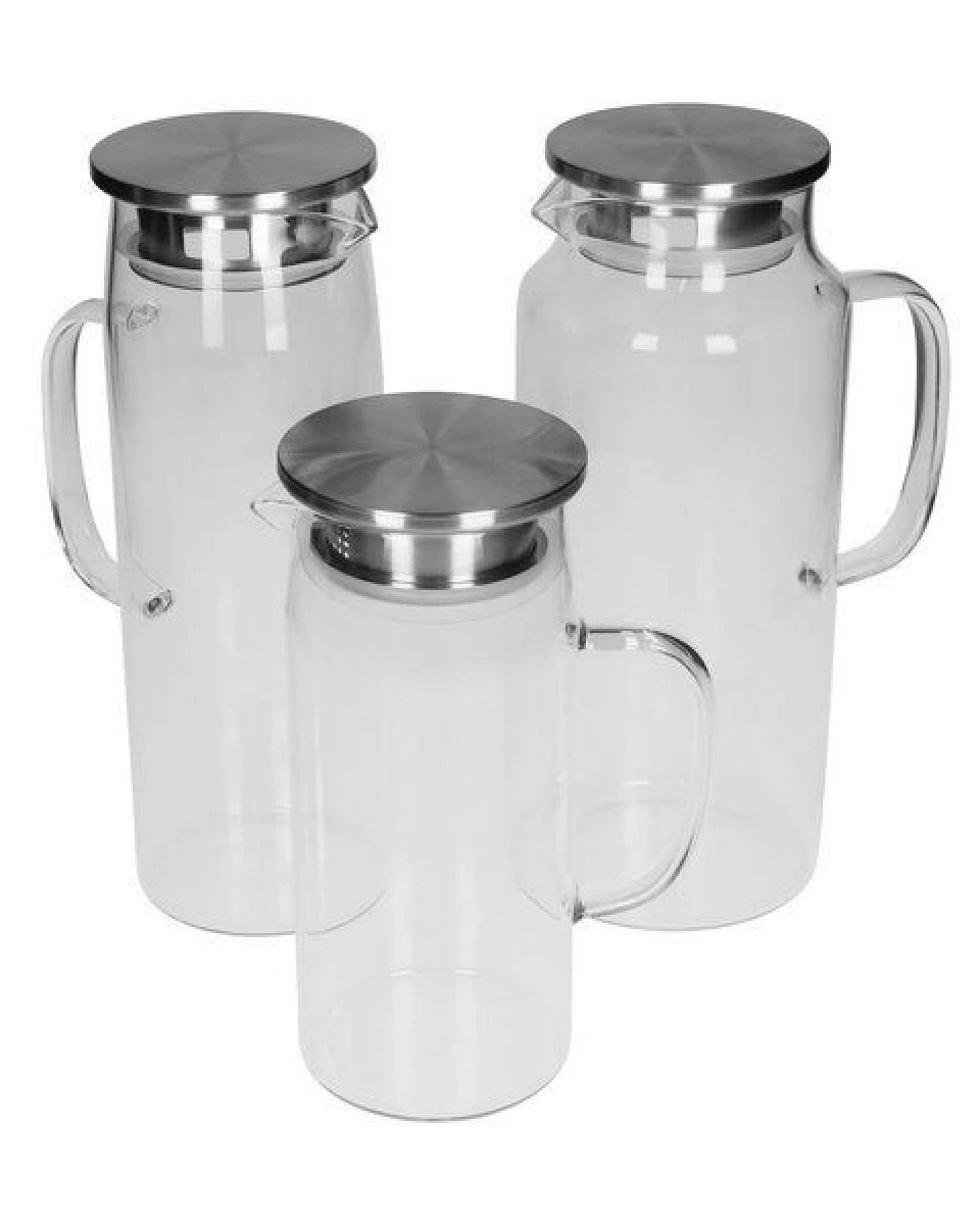 elasto Glaskaraffe mit Sieb aus Edelstahl 1, 1,5 & 2 L - Glaskrug aus Borosilikatglas – Ansicht 4