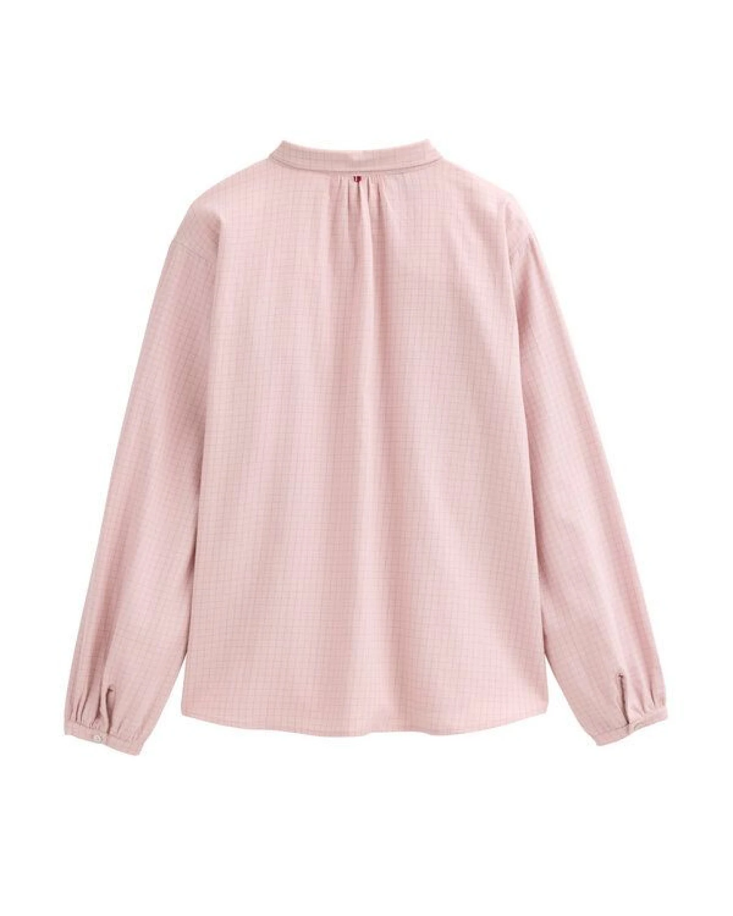 People Wear Organic Flanell Langarm Bluse, rosa kariert – Ansicht 4