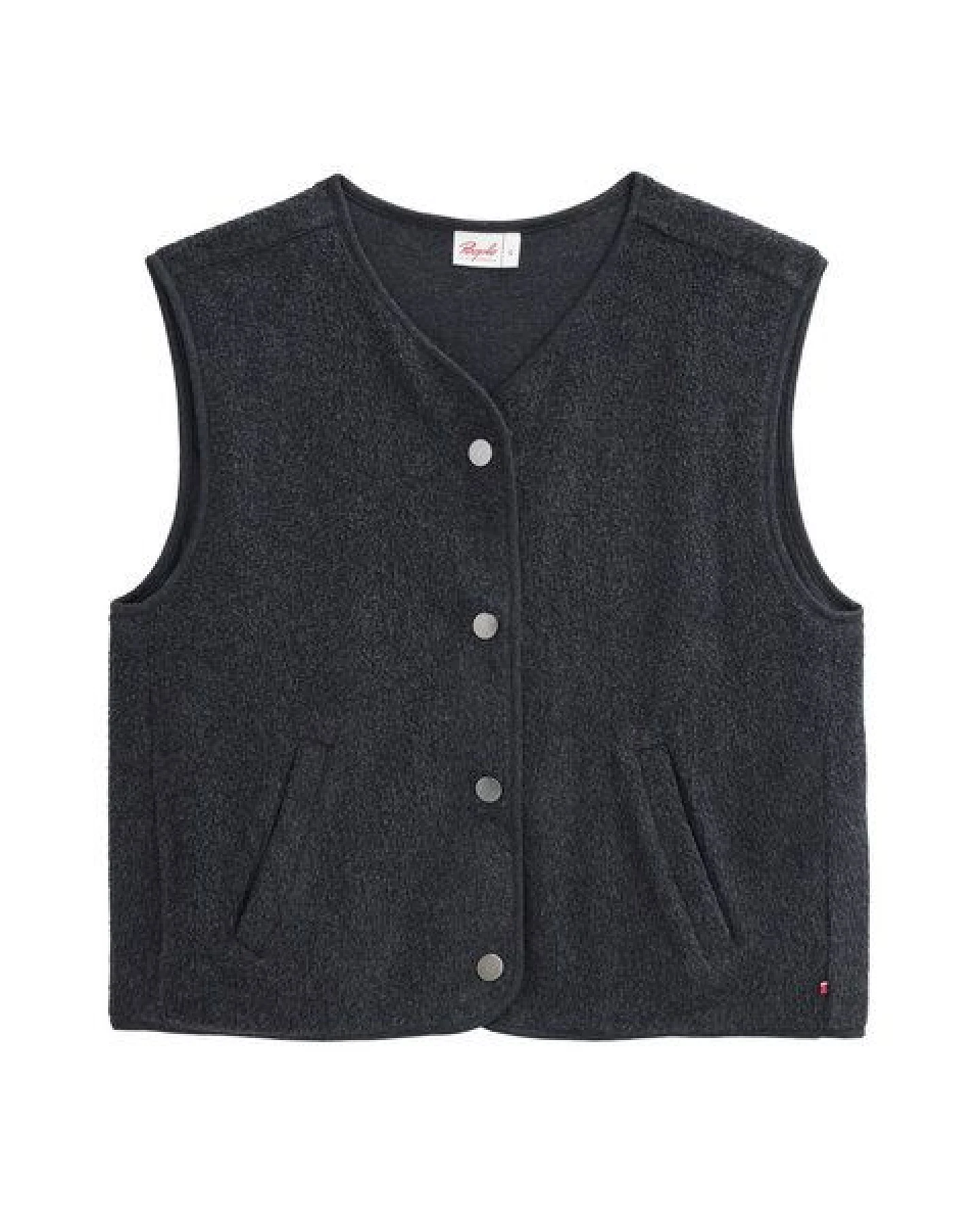 People Wear Organic Fleece Weste, grau mélange – Ansicht 4