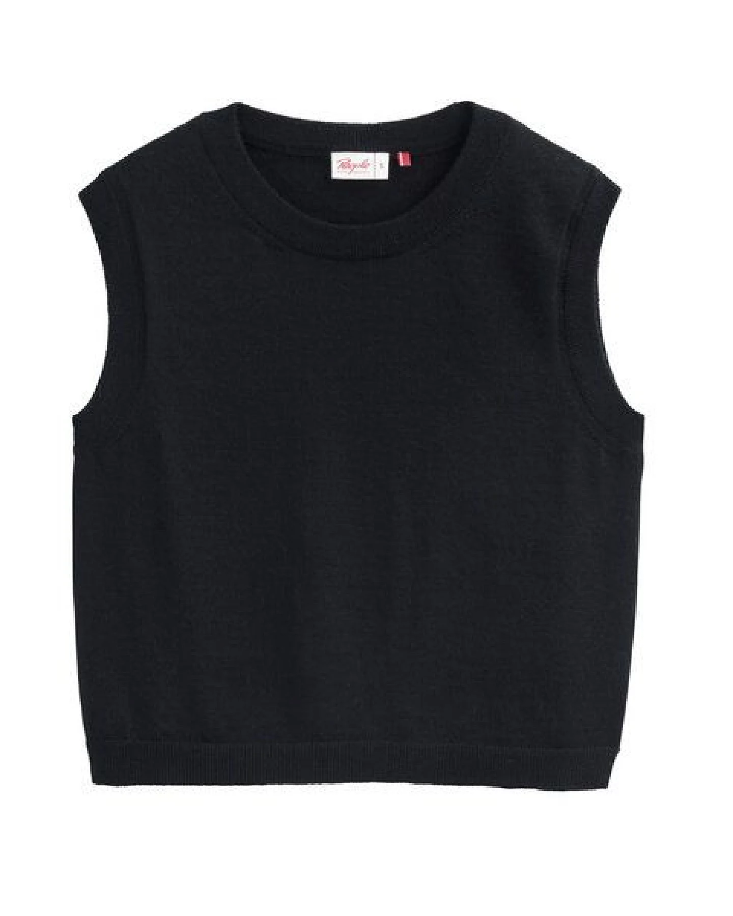 People Wear Organic Merino Strick Pullunder, schwarz uni – Ansicht 3
