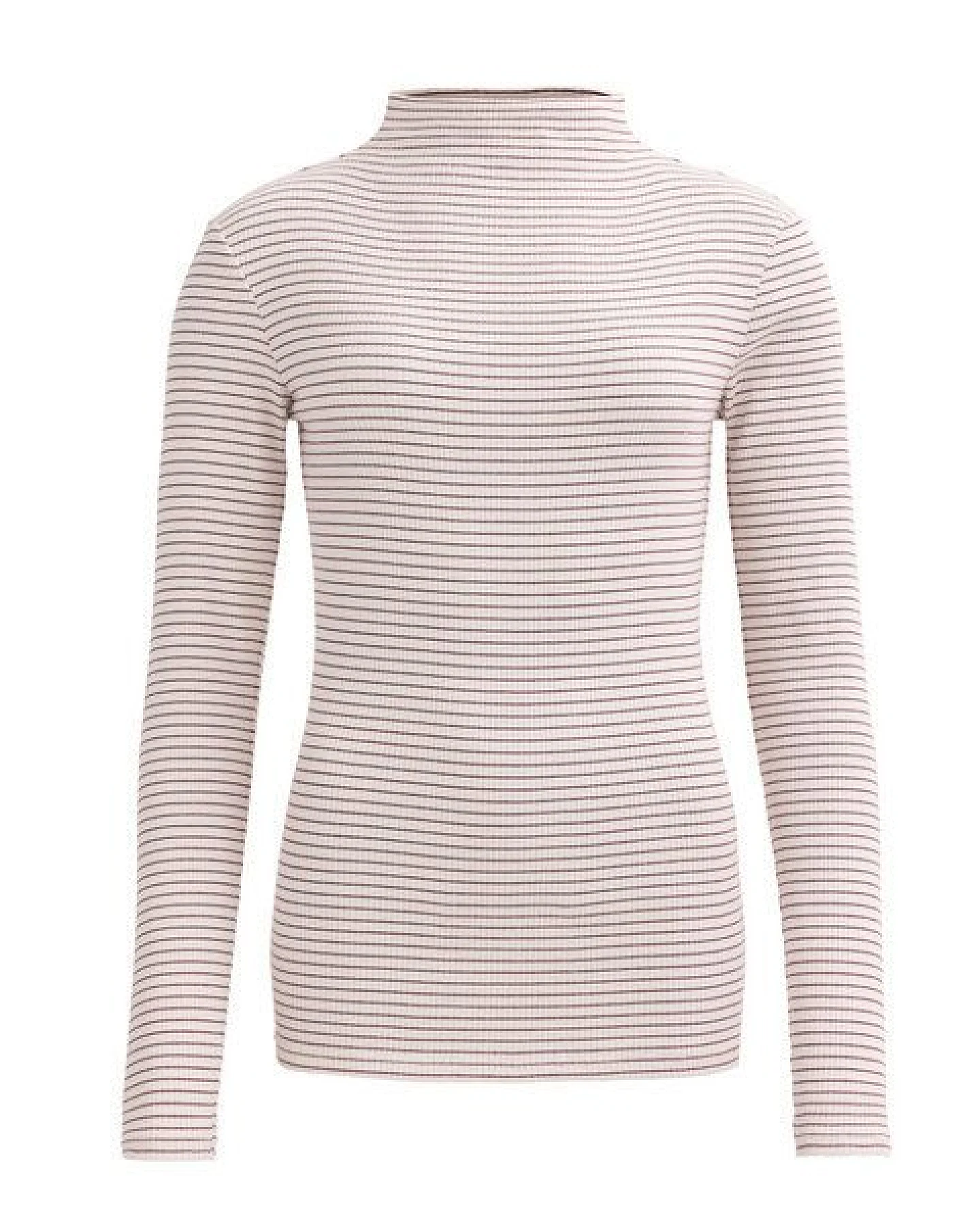 People Wear Organic Rippstrick Langarmshirt, rosa geringelt – Ansicht 4