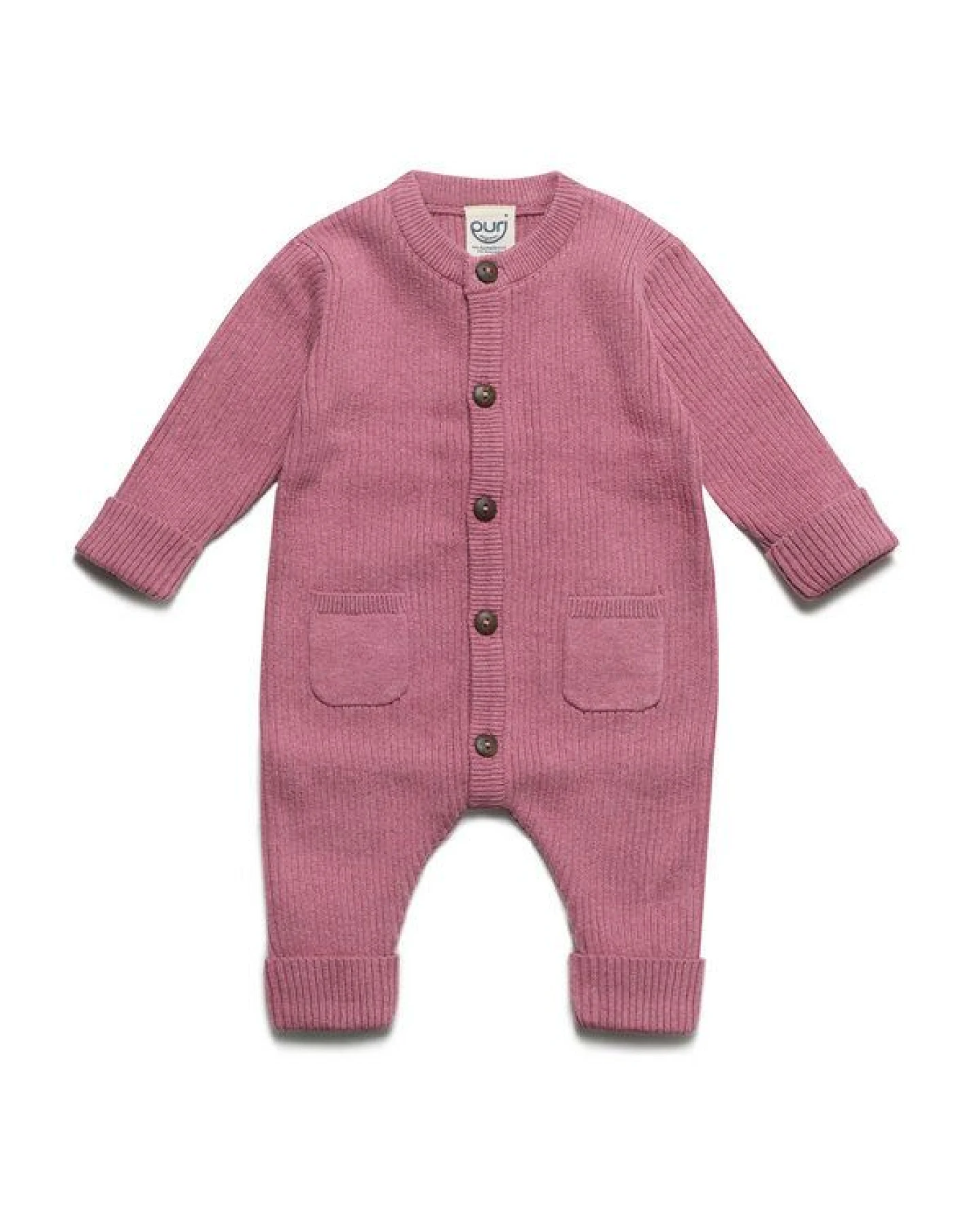 Puri Organic Gestrickter Baby-Overall Baumwolle (Bio) Schurwolle – Ansicht 2
