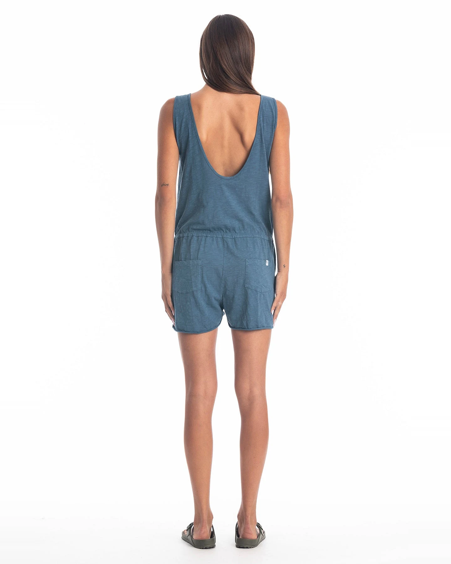 RAVENS VIEW IBIZA Damen vegan Jumpsuit Nina Jeans Blau – Ansicht 2