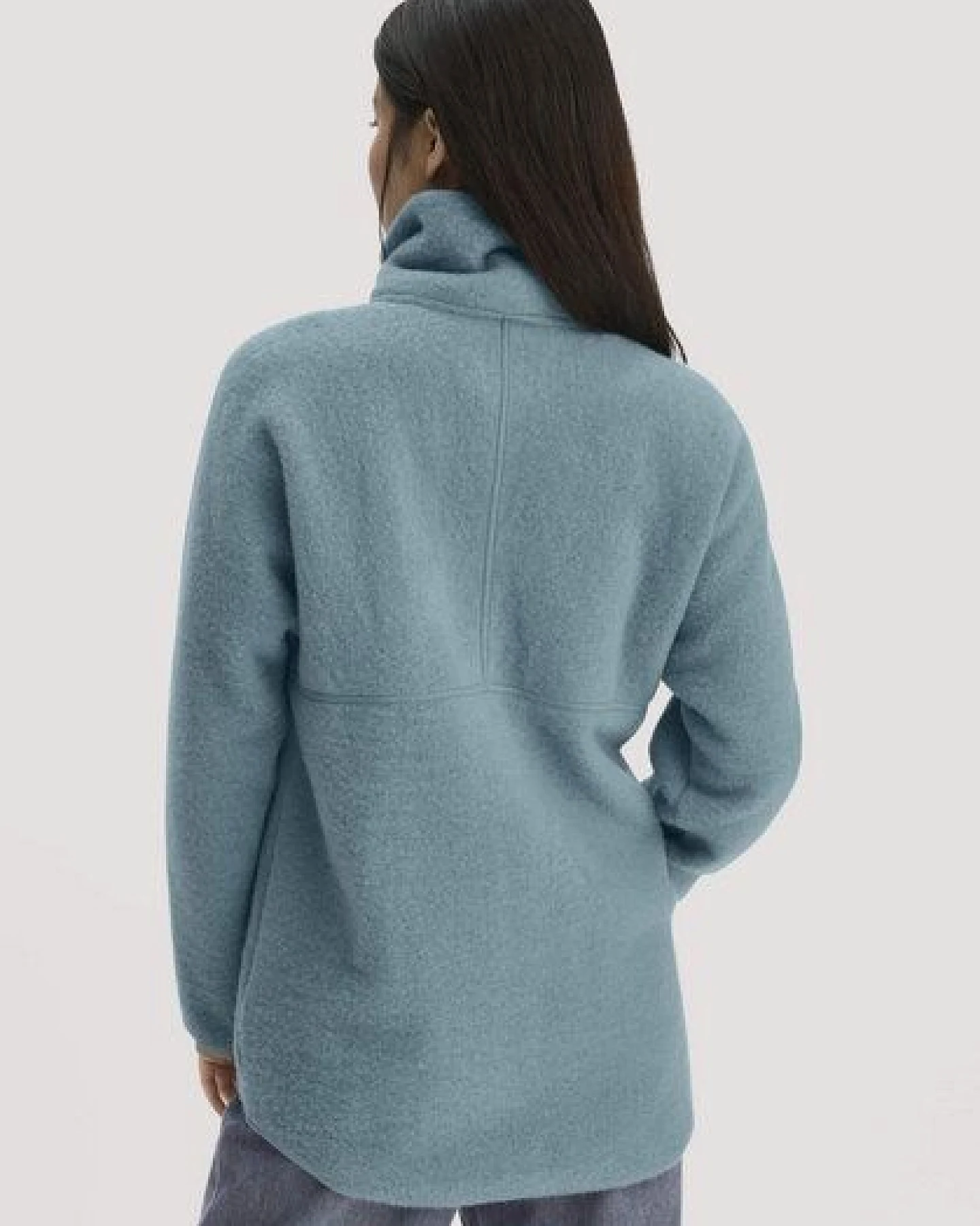 hessnatur Wollfleece Jacke Oversized aus reiner Bio-Merinowolle – Ansicht 2