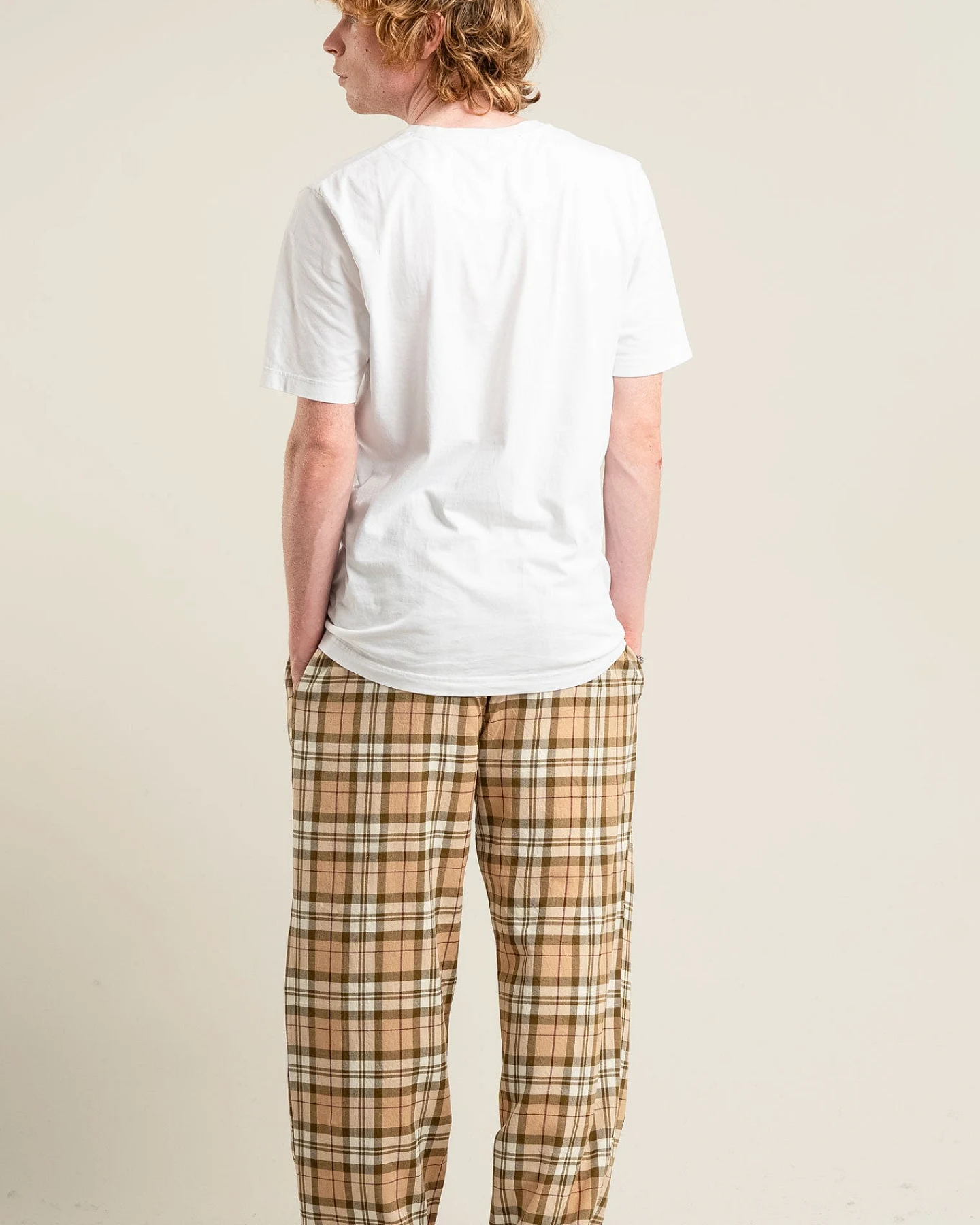 KOMODO Herren vegan Pyjamahose Jim Jam Sand – Ansicht 2