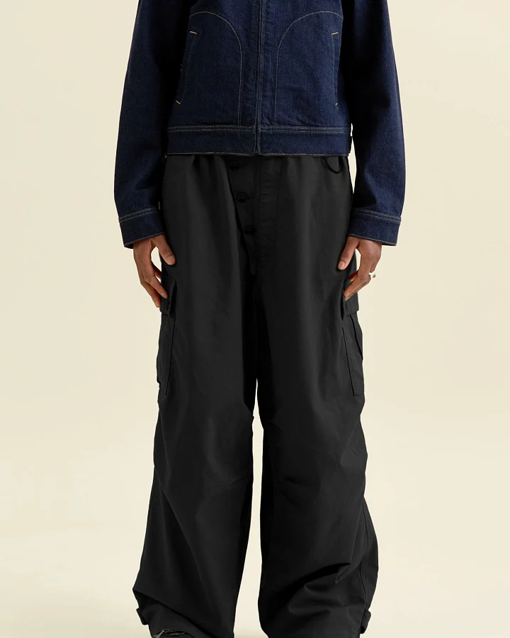 Dawn Damen vegan Hose May May Baggy Cargo Schwarz